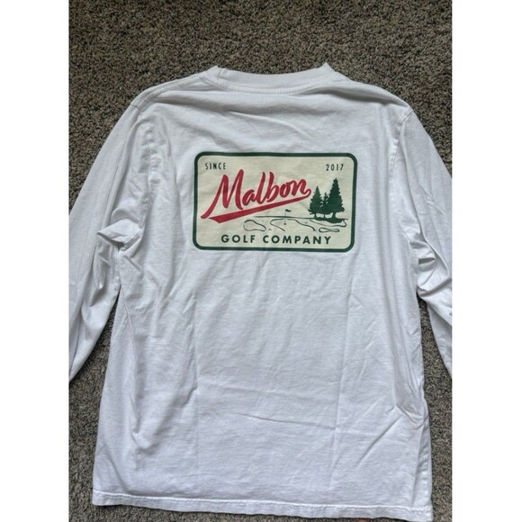 Malbon Golf Shirt Winter Long Sleeve Size Men's Medium - Picture 1 of 12